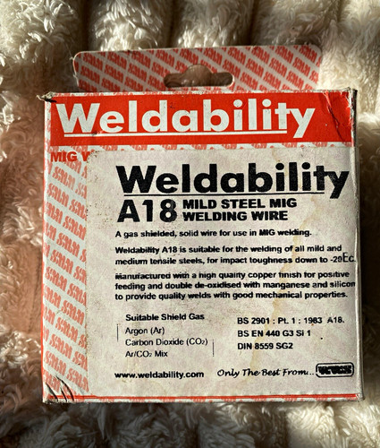 Weldability a18 mild steel - a18, mig